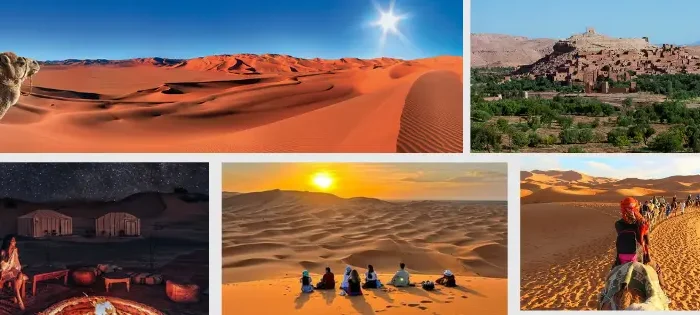 How to get to the Sahara Desert — golden dunes of Merzouga Morocco