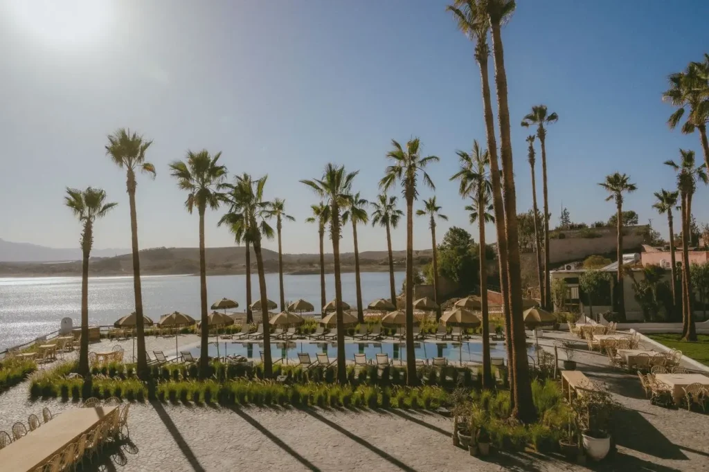 Large resort swimming pool in Marrakech Palmeraie ideal for toddlers